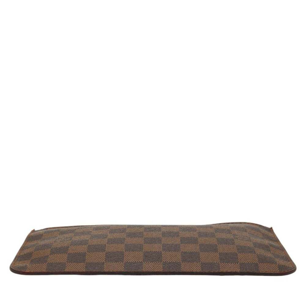 LOUIS VUITTON Brown Damier Leather Neverfull MM Pouch - Picture 3 of 10